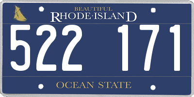 RI license plate 522171