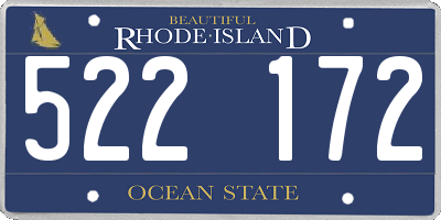 RI license plate 522172
