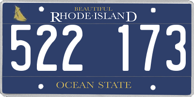 RI license plate 522173