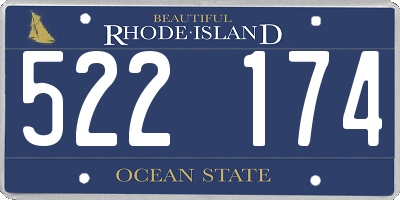 RI license plate 522174