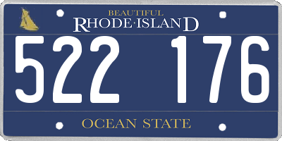 RI license plate 522176