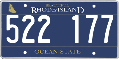 RI license plate 522177
