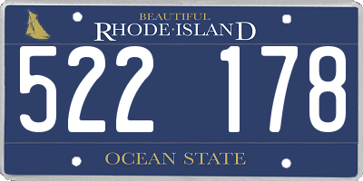 RI license plate 522178