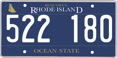 RI license plate 522180