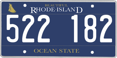 RI license plate 522182