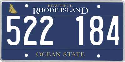 RI license plate 522184