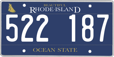 RI license plate 522187
