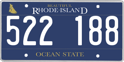 RI license plate 522188