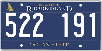 RI license plate 522191