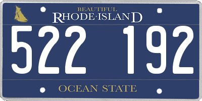 RI license plate 522192