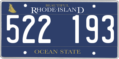RI license plate 522193