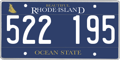 RI license plate 522195