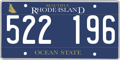 RI license plate 522196