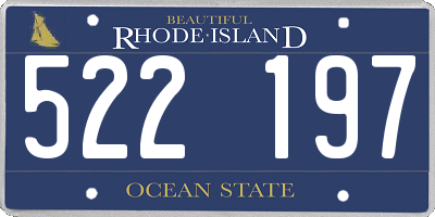 RI license plate 522197