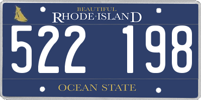 RI license plate 522198