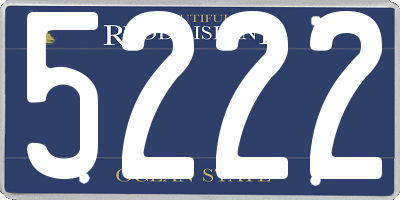 RI license plate 5222