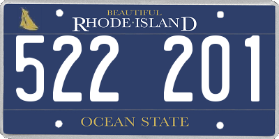RI license plate 522201