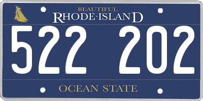 RI license plate 522202