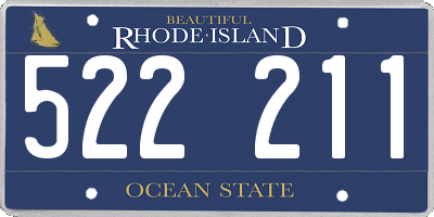 RI license plate 522211