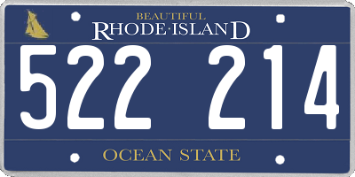 RI license plate 522214
