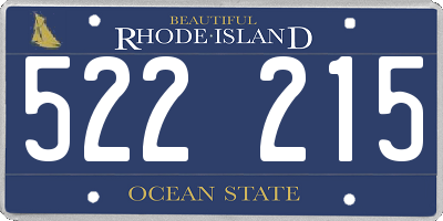 RI license plate 522215