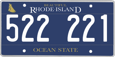 RI license plate 522221