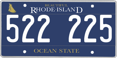 RI license plate 522225
