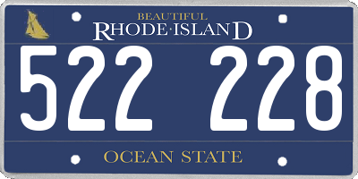 RI license plate 522228