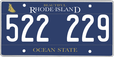 RI license plate 522229
