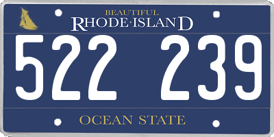RI license plate 522239