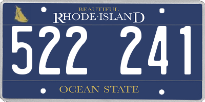 RI license plate 522241