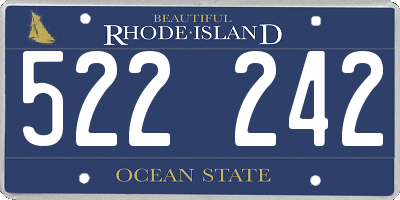 RI license plate 522242