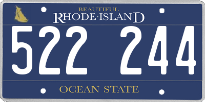 RI license plate 522244