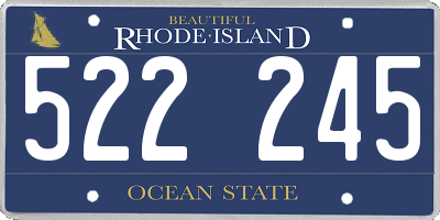 RI license plate 522245