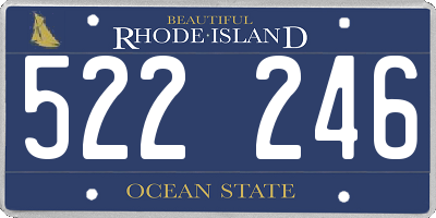 RI license plate 522246