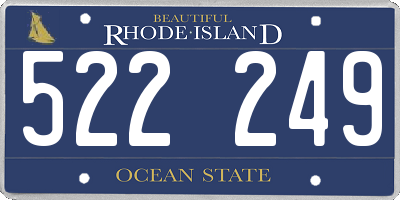 RI license plate 522249