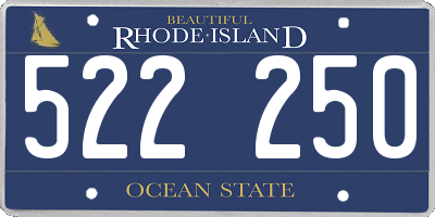 RI license plate 522250