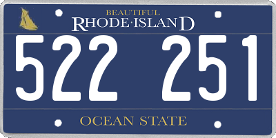 RI license plate 522251