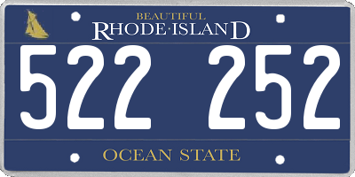 RI license plate 522252