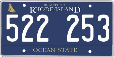 RI license plate 522253