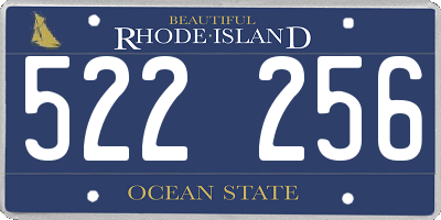 RI license plate 522256