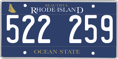 RI license plate 522259