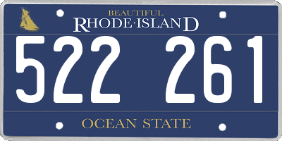 RI license plate 522261