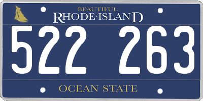 RI license plate 522263