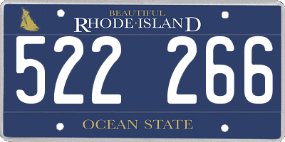 RI license plate 522266
