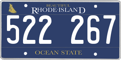 RI license plate 522267