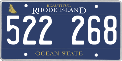 RI license plate 522268