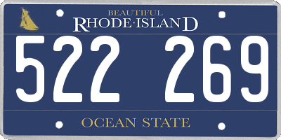 RI license plate 522269