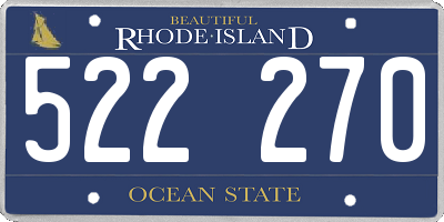 RI license plate 522270