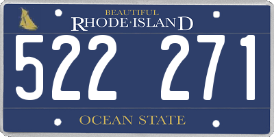 RI license plate 522271